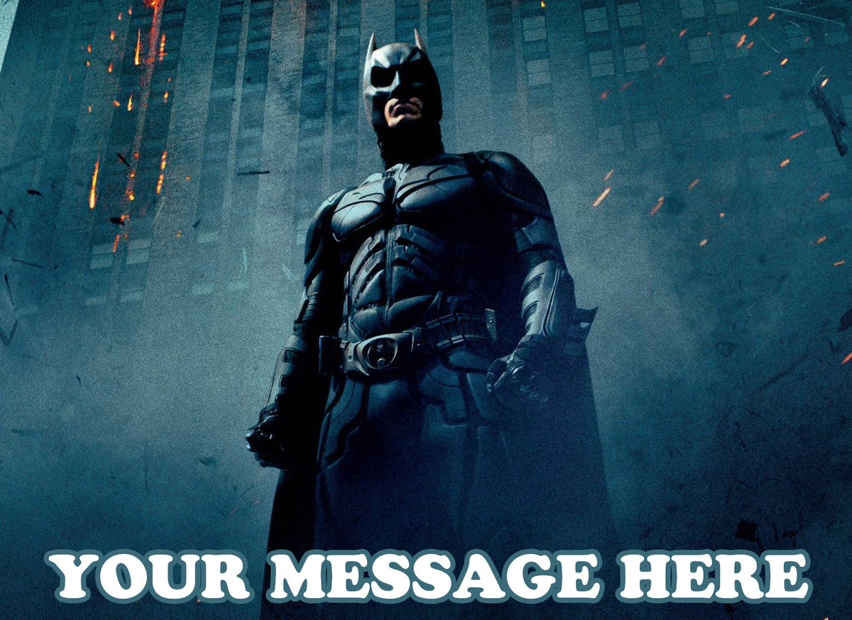 Batman Edible Image Cake Topper Personalized Birthday Sheet Decoration Custom Party Frosting Transfer Fondant