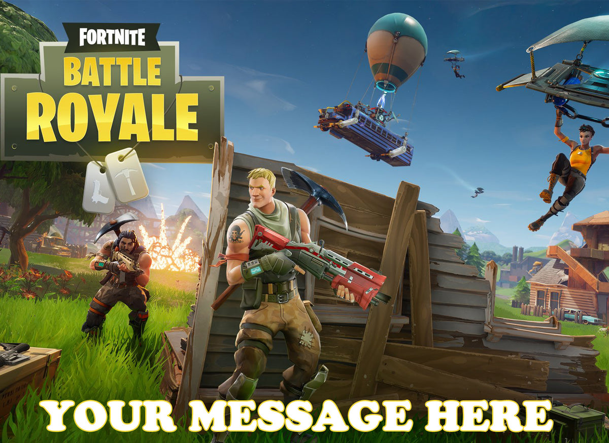 Fortnite Edible Image Cake Topper Personalized Birthday Sheet Decoration Custom Party Frosting Transfer Fondant