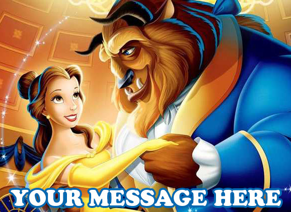 Beauty And The Beast Edible Image Cake Topper Personalized Birthday Sheet Decoration Custom Party Frosting Transfer Fondant