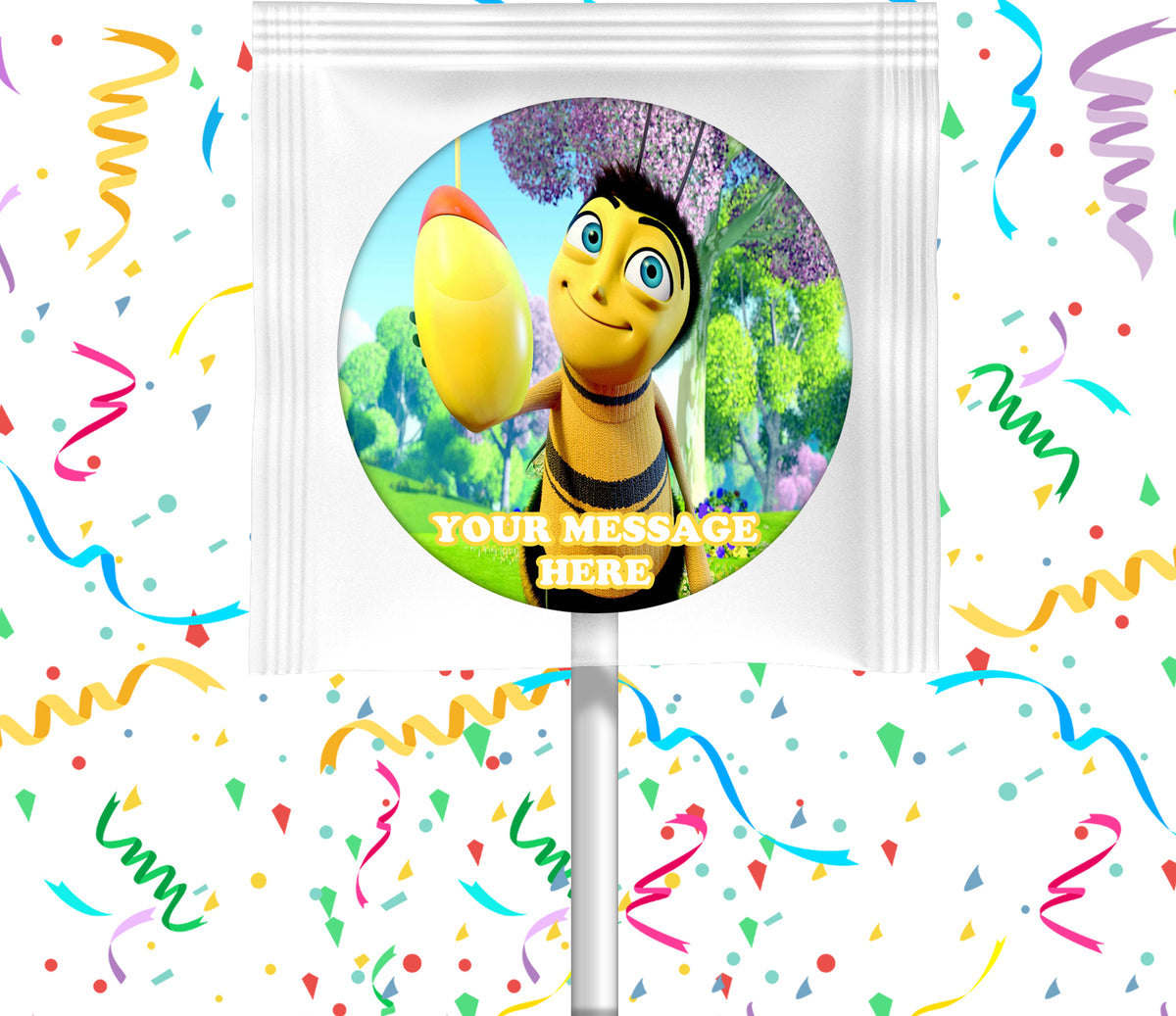 Bee Movie Lollipops Party Favors Personalized Suckers 12 Pcs