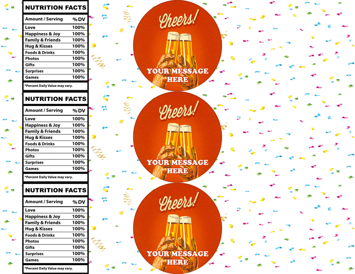 Beer Water Bottle Stickers 12 Pcs Labels Party Favors Supplies Decorations