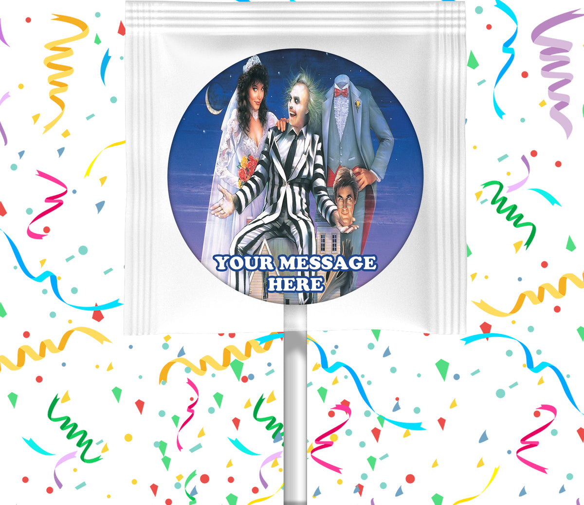 Beetlejuice Lollipops Party Favors Personalized Suckers 12 Pcs