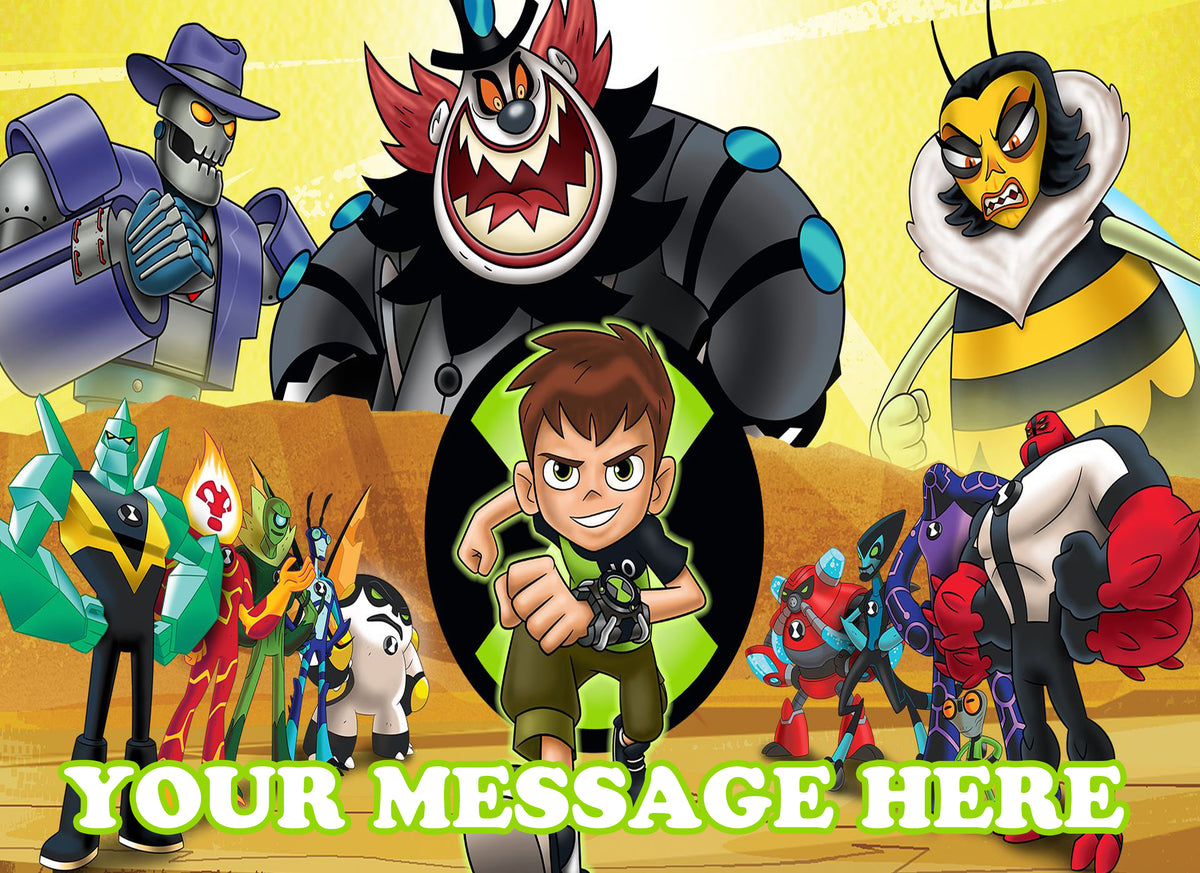 Ben 10 Edible Image Cake Topper Personalized Birthday Sheet Decoration ...