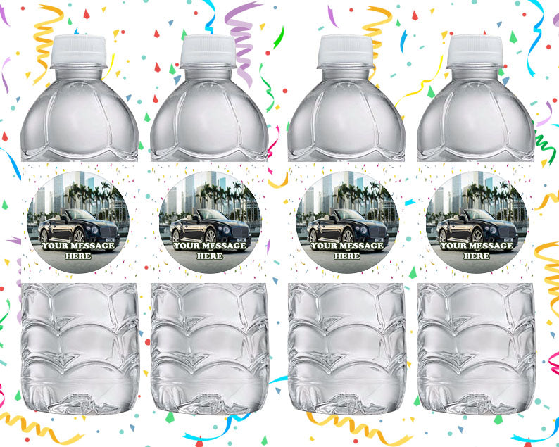 Bentley Water Bottle Stickers 12 Pcs Labels Party Favors Supplies Decorations