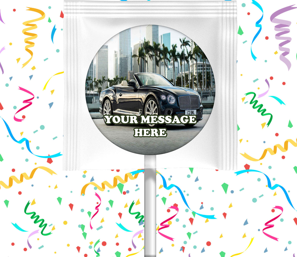 Bentley Lollipops Party Favors Personalized Suckers 12 Pcs