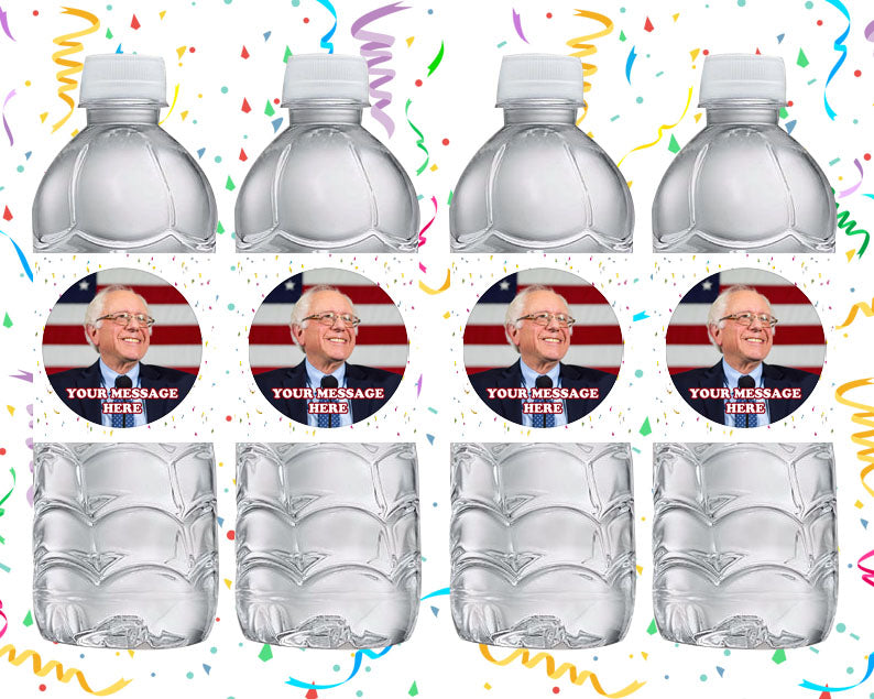 Bernie Sanders Water Bottle Stickers 12 Pcs Labels Party Favors Supplies Decorations