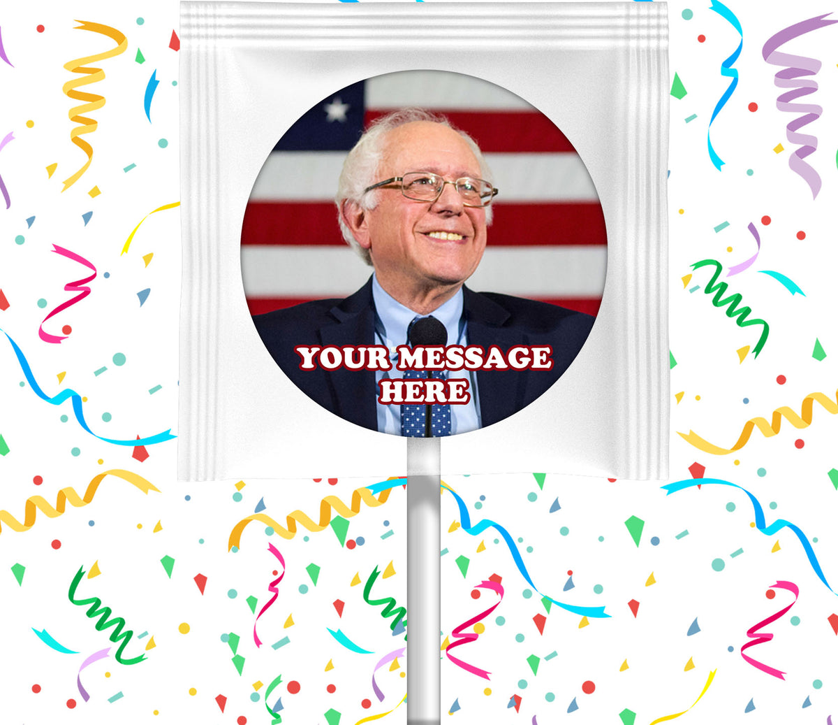 Bernie Sanders Lollipops Party Favors Personalized Suckers 12 Pcs