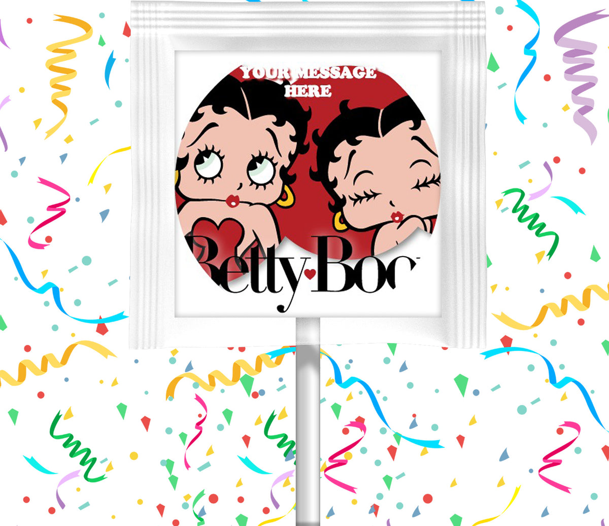 Betty Boop Lollipops Party Favors Personalized Suckers 12 Pcs