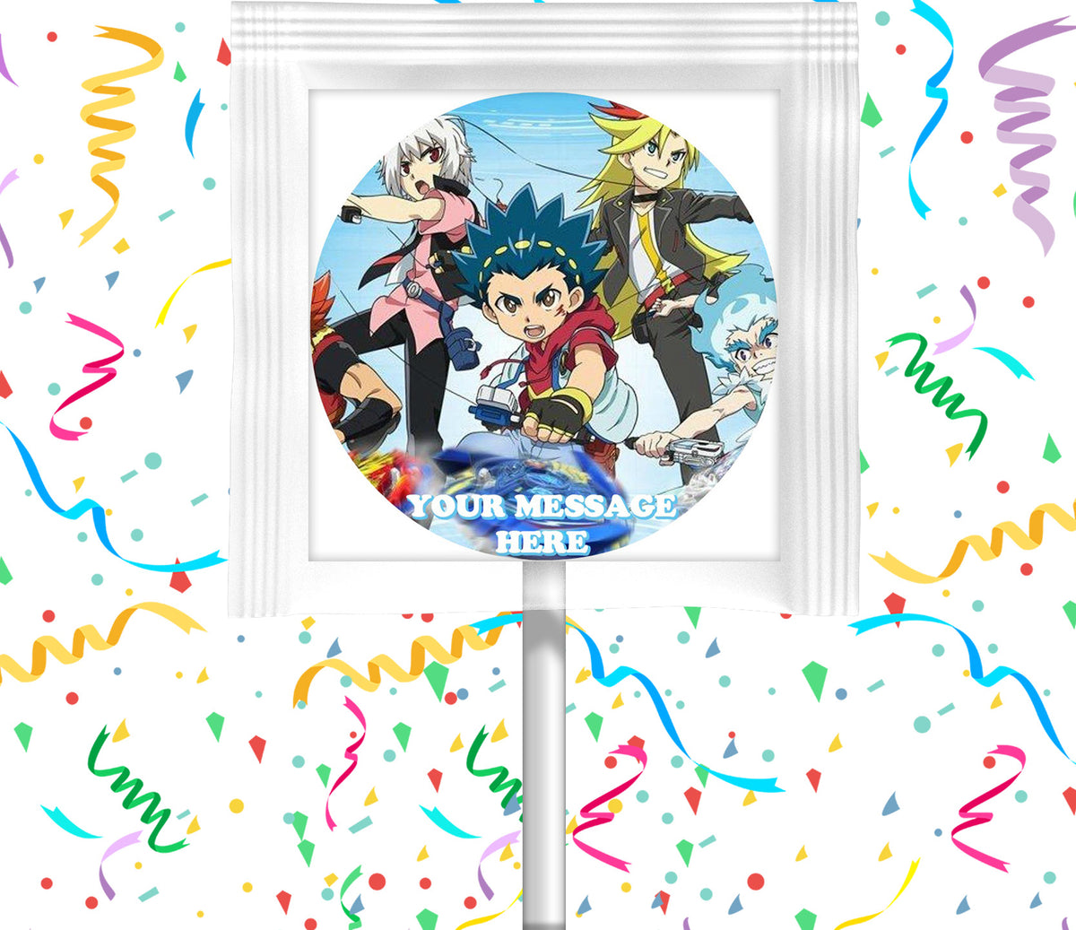 Beyblade Lollipops Party Favors Personalized Suckers 12 Pcs