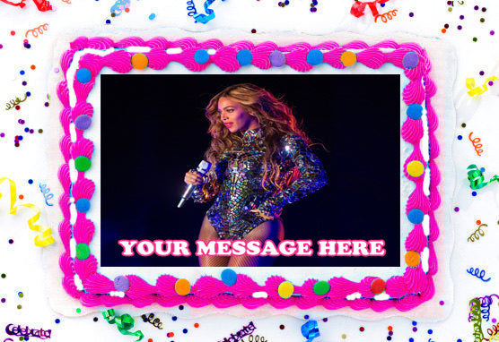 Beyonce Edible Image Cake Topper Personalized Birthday Sheet Decoratio ...