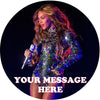 Beyonce Edible Image Cake Topper Personalized Birthday Sheet Custom Frosting Round Circle