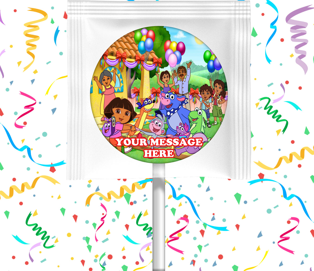 Dora The Explorer Lollipops Party Favors Personalized Suckers 12 Pcs