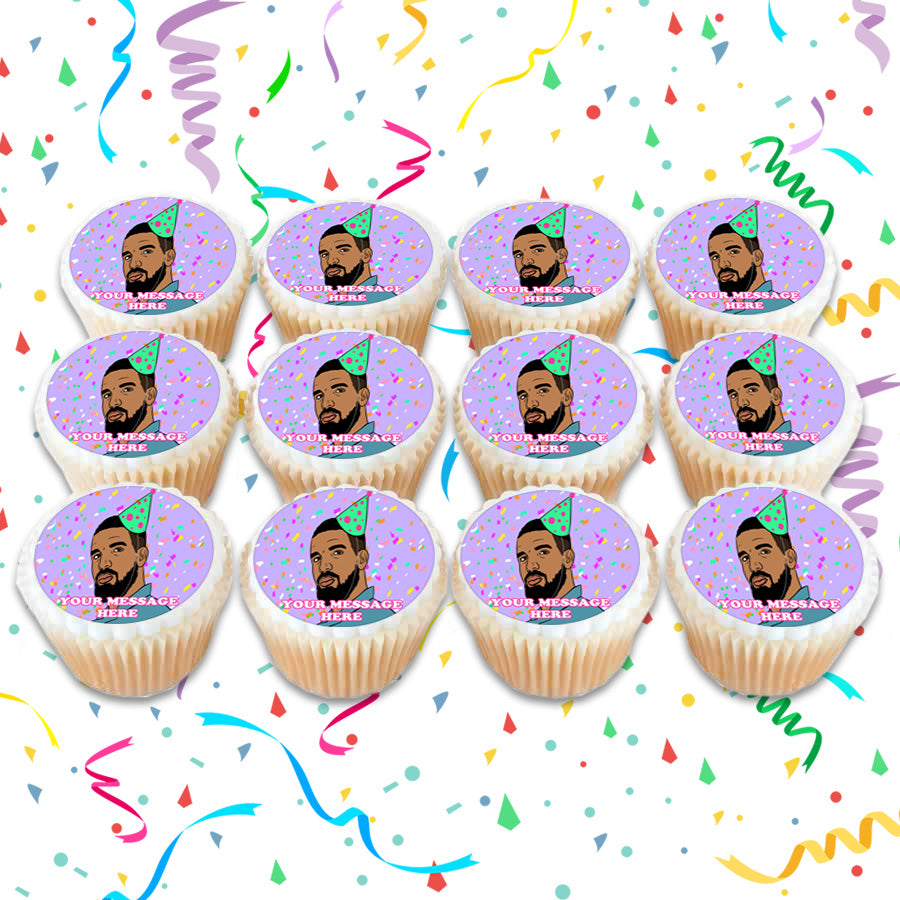 Drake Edible Cupcake Toppers (12 Images) Cake Image Icing Sugar Sheet