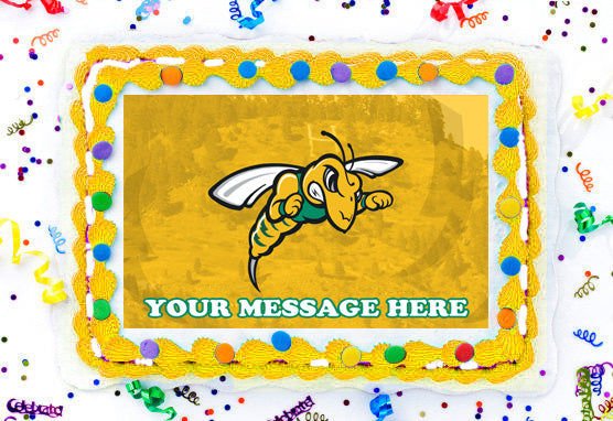 Black Hills State Yellow Jackets Edible Image Cake Topper