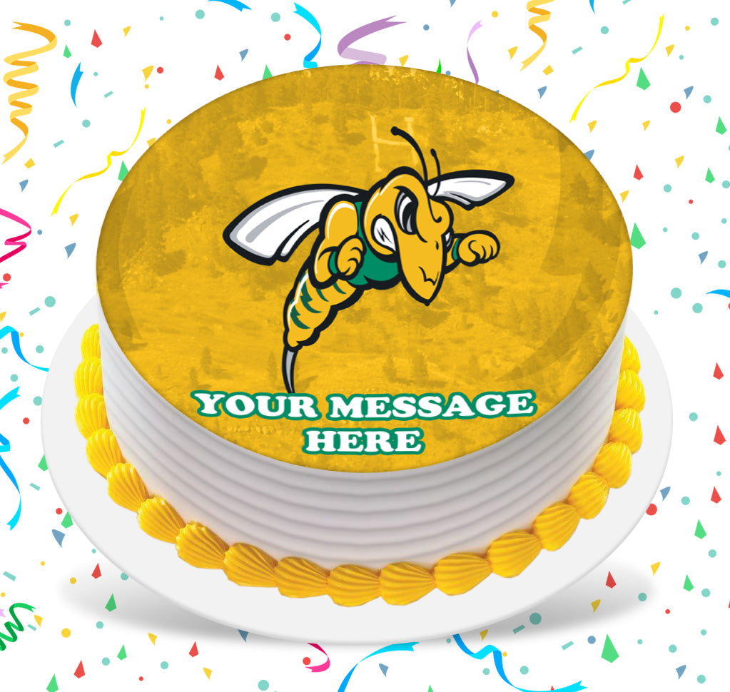Black Hills State Yellow Jackets Edible Image Cake Topper
