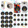Black Lightning Party Favors Supplies Decorations Stickers 12 Pcs