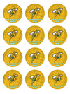 Black Hills State University Yellow Jackets Edible Cupcake Toppers (12 Images) Cake Image Icing Sugar Sheet