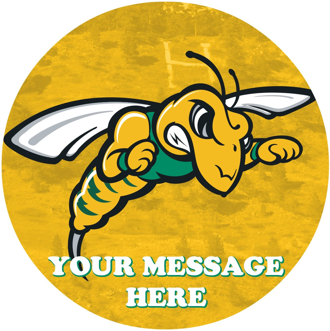 Black Hills State University Yellow Jackets Edible Image Cake Topper Personalized Birthday Sheet Custom Frosting Round Circle