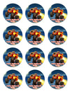 Blaze And The Monster Machines Edible Cupcake Toppers (12 Images) Cake Image Icing Sugar Sheet