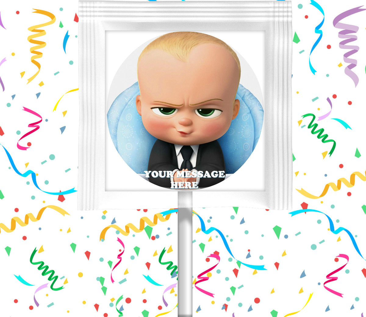 Boss Baby Lollipops Party Favors Personalized Suckers 12 Pcs
