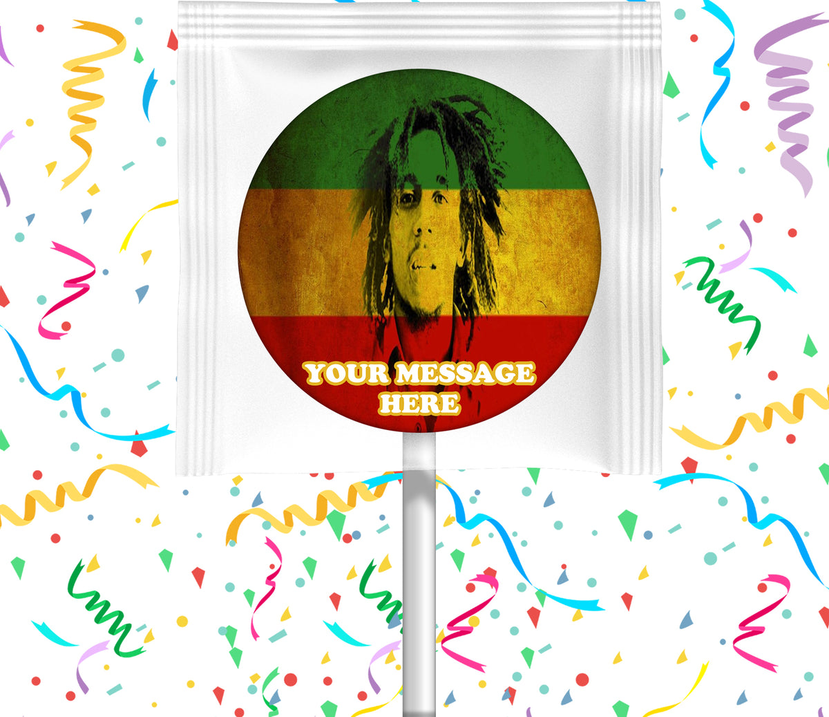Bob Marley Lollipops Party Favors Personalized Suckers 12 Pcs