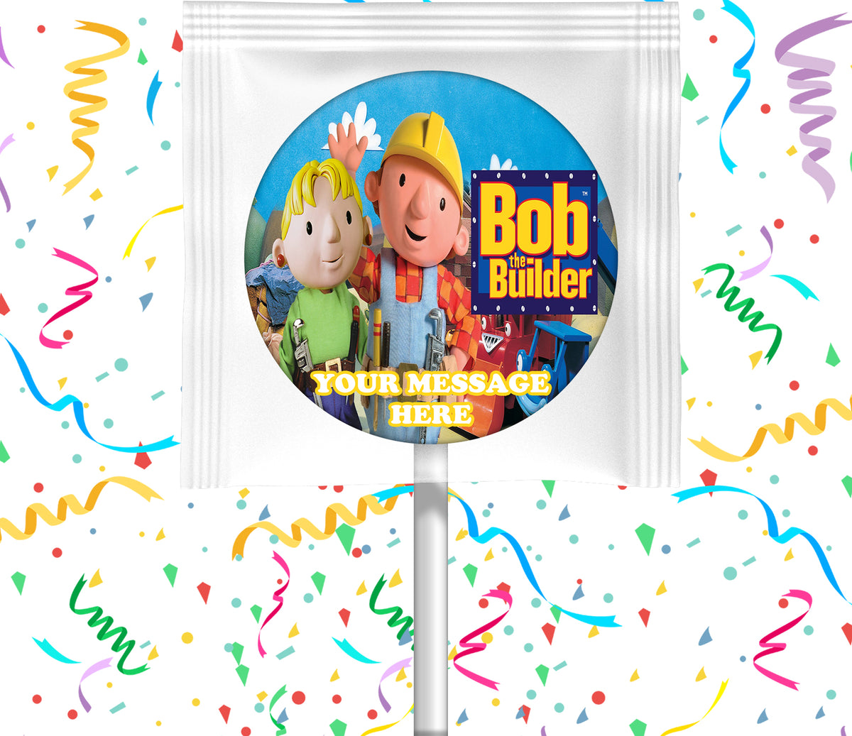 Bob The Builder Lollipops Party Favors Personalized Suckers 12 Pcs
