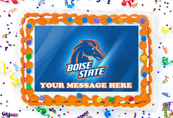 Boise State Broncos Edible Image Cake Topper Personalized Birthday Sheet Decoration Custom Party Frosting Transfer Fondant