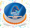 Boise State Broncos Edible Image Cake Topper Personalized Birthday Sheet Custom Frosting Round Circle
