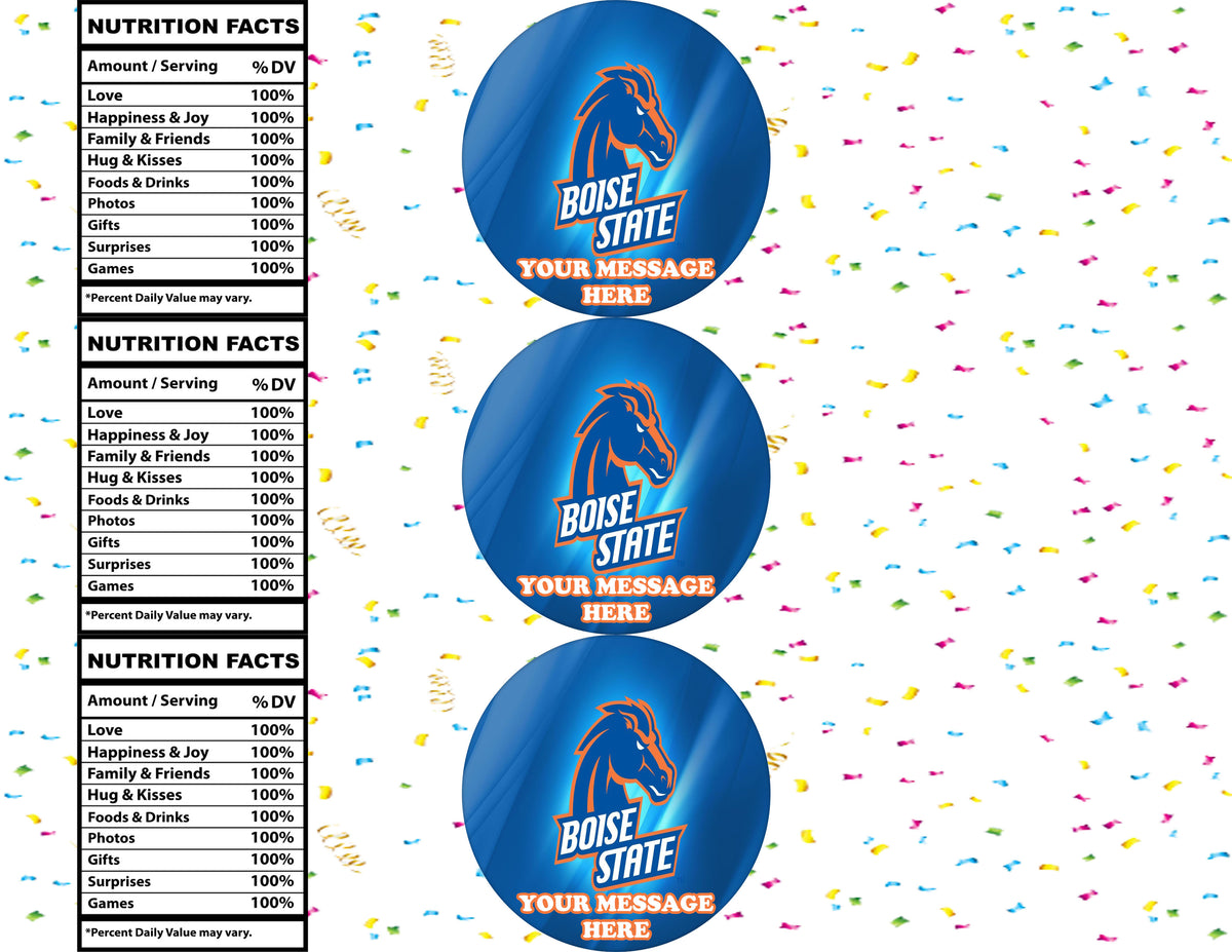 Boise State Broncos Water Bottle Stickers 12 Pcs Labels Party Favors Supplies Decorations