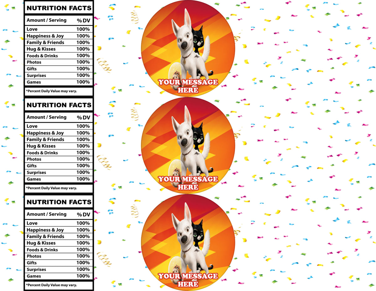 Bolt Water Bottle Stickers 12 Pcs Labels Party Favors Supplies Decorations