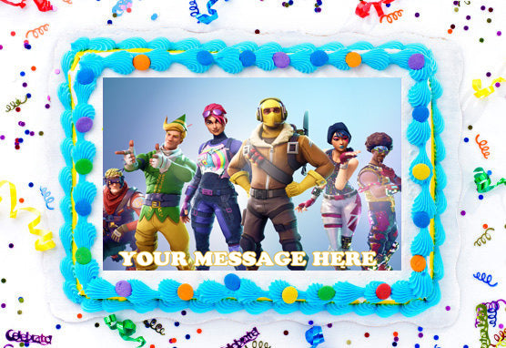 Fortnite Edible Image Cake Topper Personalized Birthday Sheet Decoration Custom Party Frosting Transfer Fondant