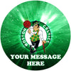 Boston Celtics Edible Image Cake Topper Personalized Birthday Sheet Custom Frosting Round Circle