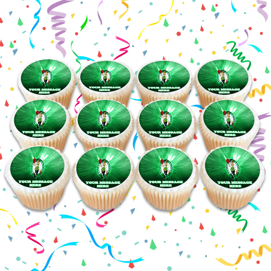 Boston Celtics Edible Cupcake Toppers (12 Images) Cake Image Icing Sugar Sheet