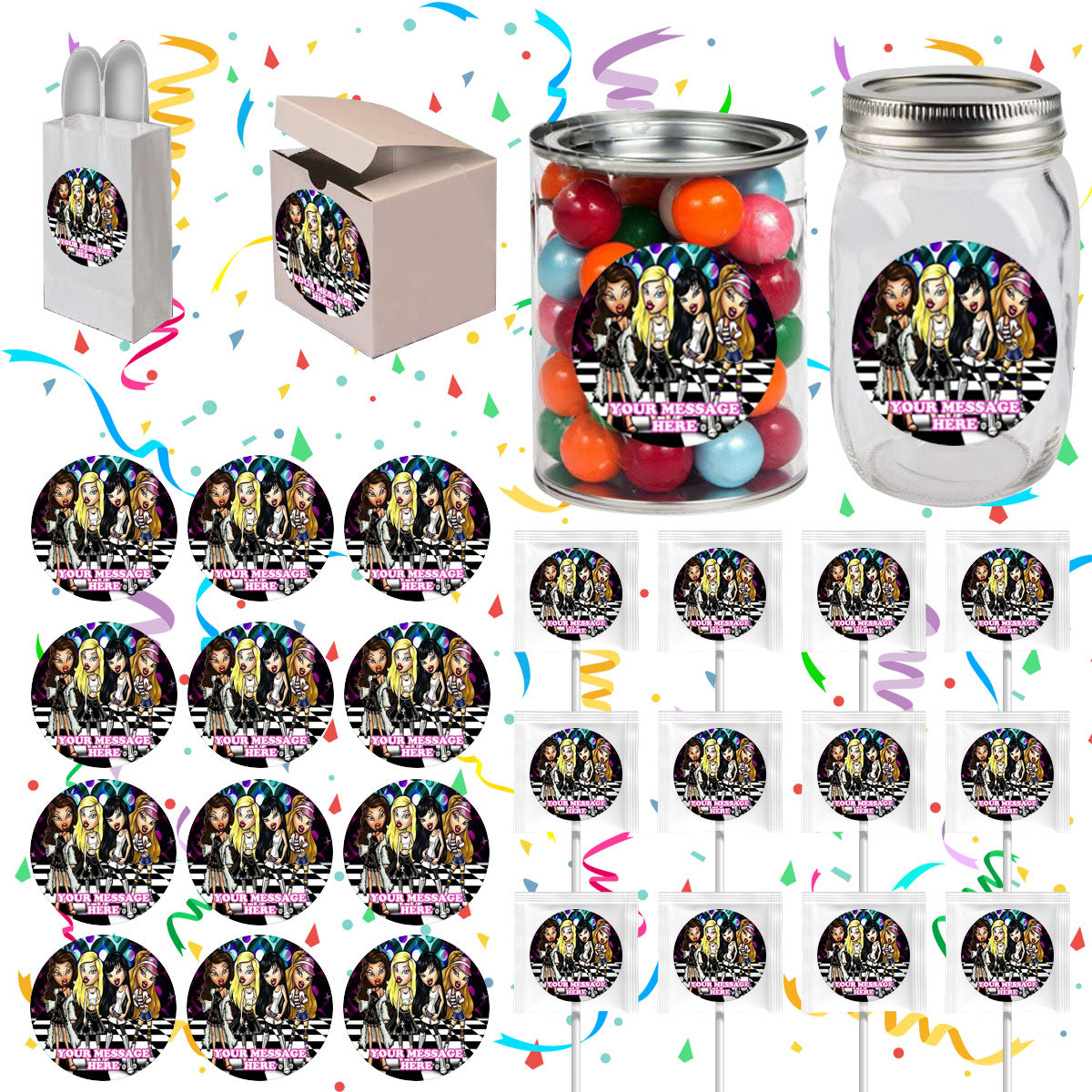Bratz Party Favors Supplies Decorations Stickers 12 Pcs