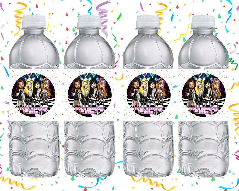 Bratz Water Bottle Stickers 12 Pcs Labels Party Favors Supplies Decorations