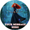 Brave Edible Image Cake Topper Personalized Birthday Sheet Custom Frosting Round Circle