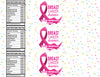 Breast Cancer Water Bottle Stickers 12 Pcs Labels Party Favors Supplies Decorations