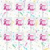 Breast Cancer Lollipops Party Favors Personalized Suckers 12 Pcs