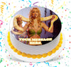 Britney Spears Edible Image Cake Topper Personalized Birthday Sheet Custom Frosting Round Circle