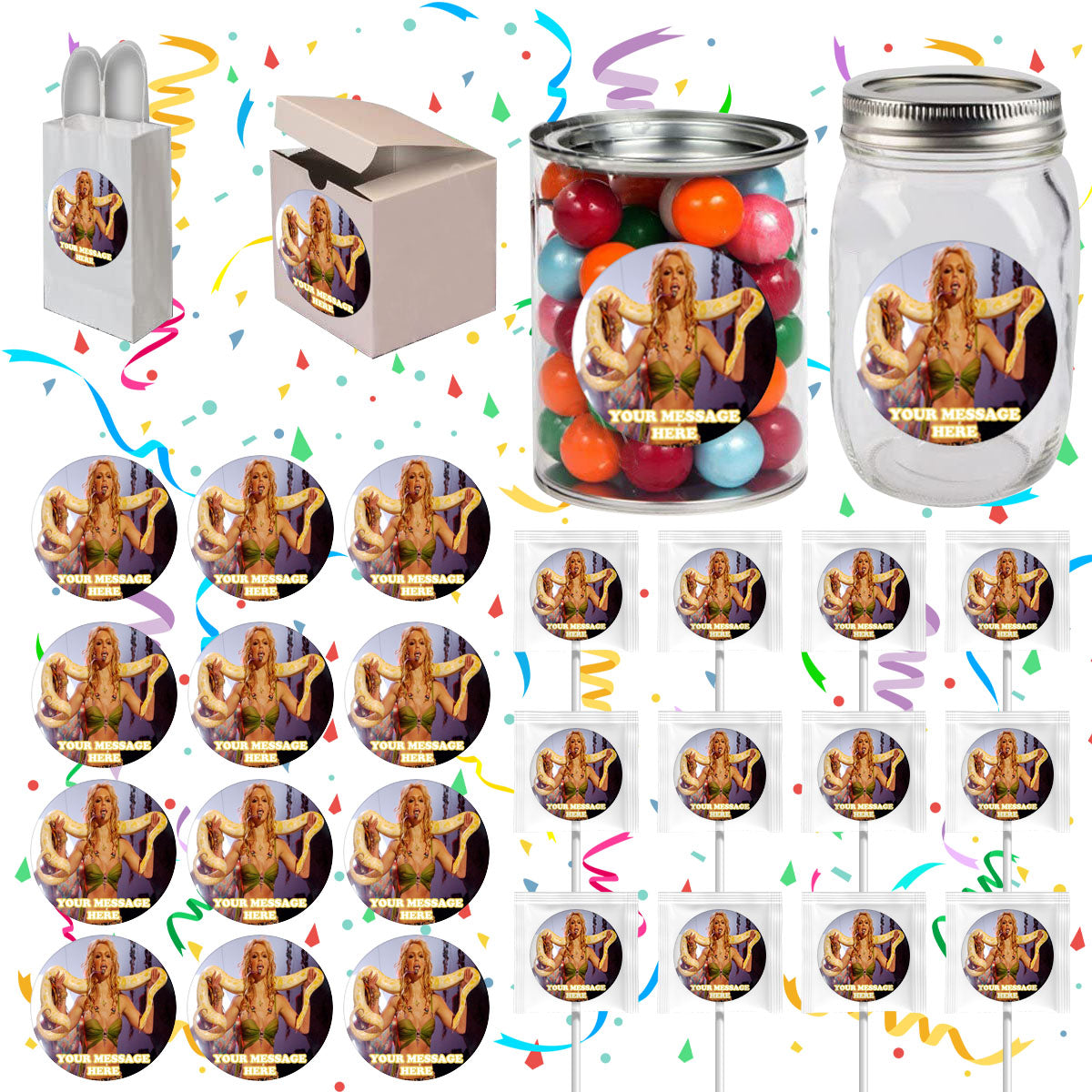 Britney Spears Party Favors Supplies Decorations Stickers 12 Pcs
