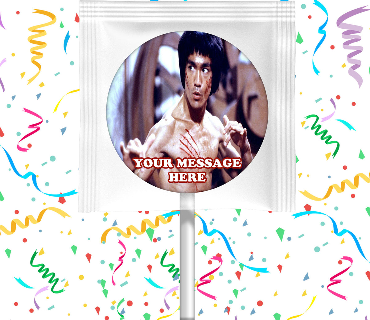 Bruce Lee Lollipops Party Favors Personalized Suckers 12 Pcs