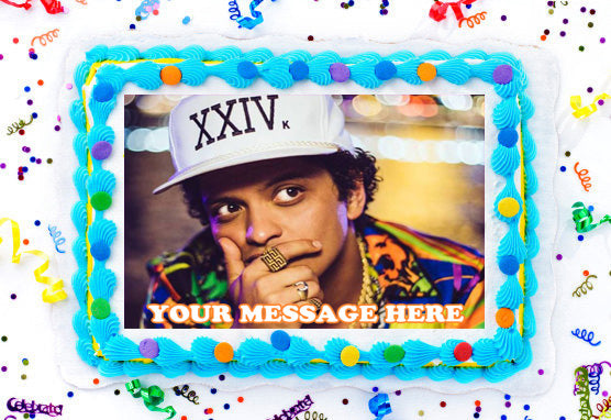 Bruno Mars Edible Image Cake Topper Personalized Frosting Icing Sheet Custom