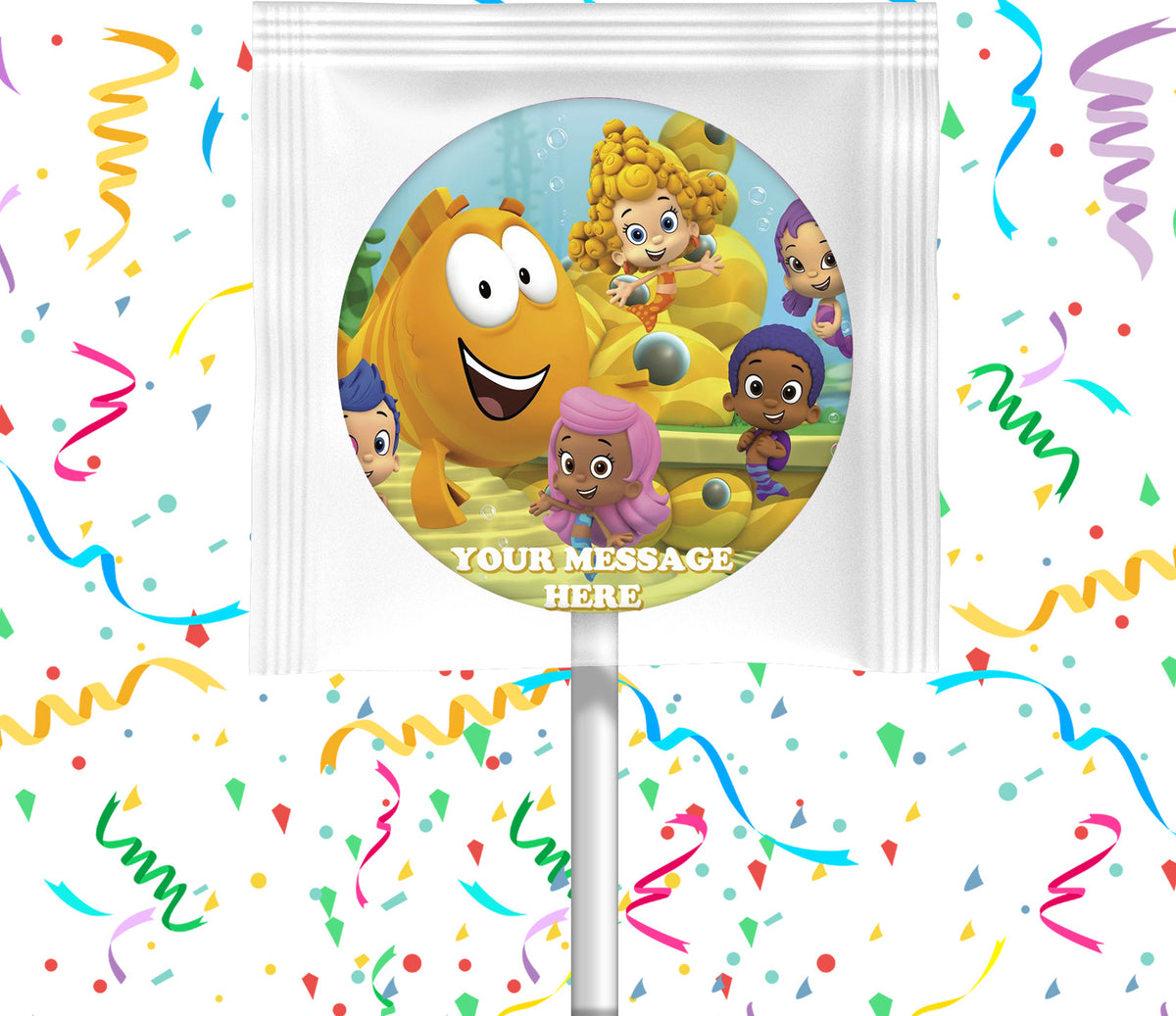 Bubble Guppies Lollipops Party Favors Personalized Suckers 12 Pcs