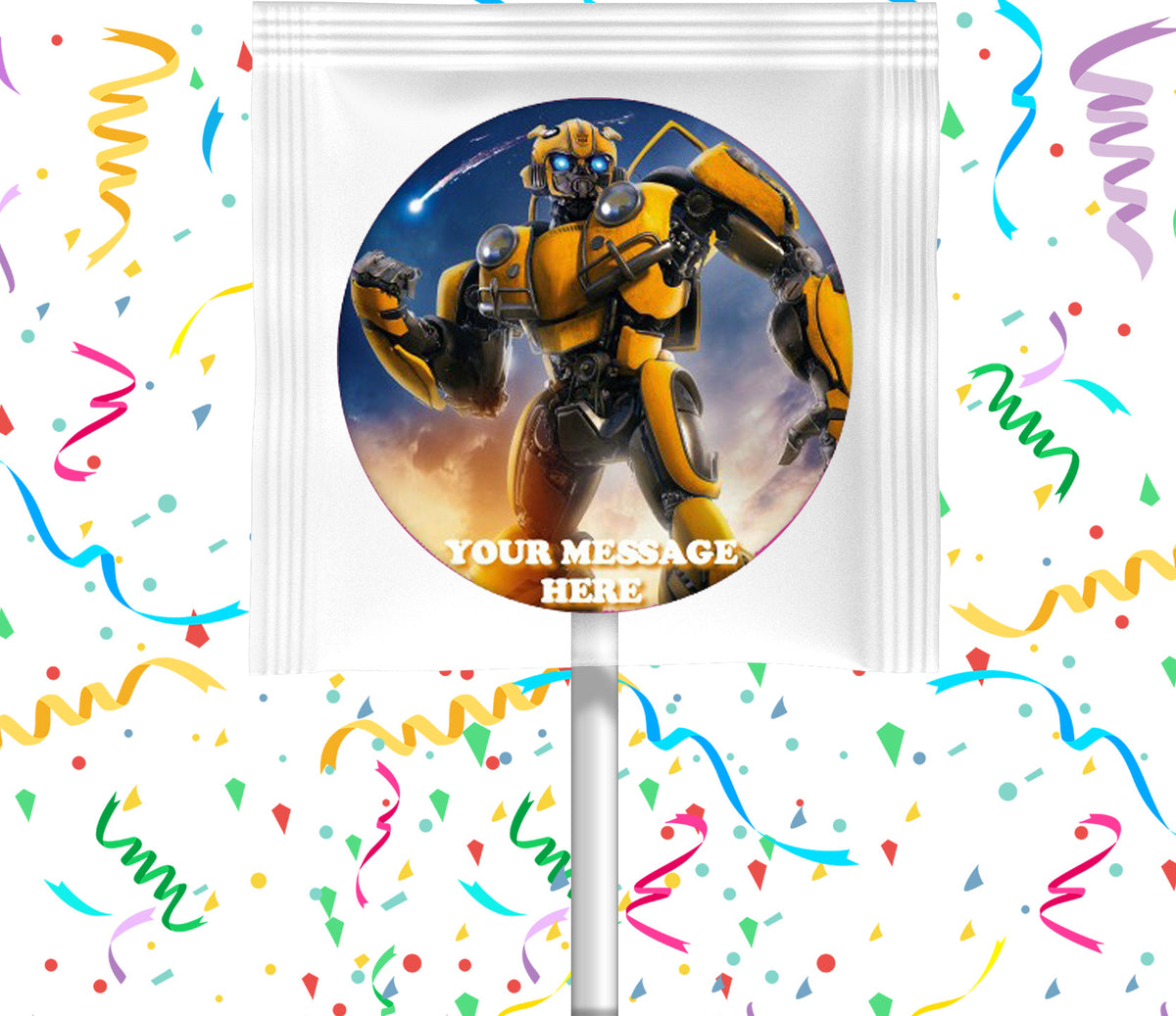 Bumblebee Lollipops Party Favors Personalized Suckers 12 Pcs