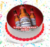 Budweiser Edible Image Cake Topper Personalized Birthday Sheet Custom Frosting Round Circle