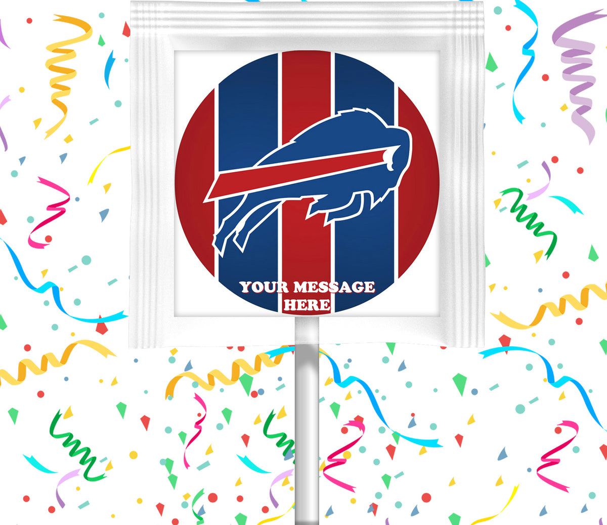 Buffalo Bills Lollipops Party Favors Personalized Suckers 12 Pcs