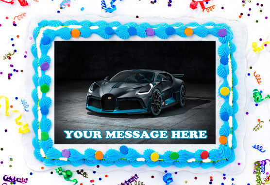 Bugatti Edible Image Cake Topper Personalized Frosting Icing Sheet Custom