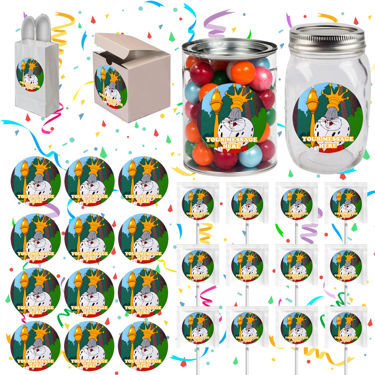 Bugs Bunny Party Favors Supplies Decorations Stickers 12 Pcs