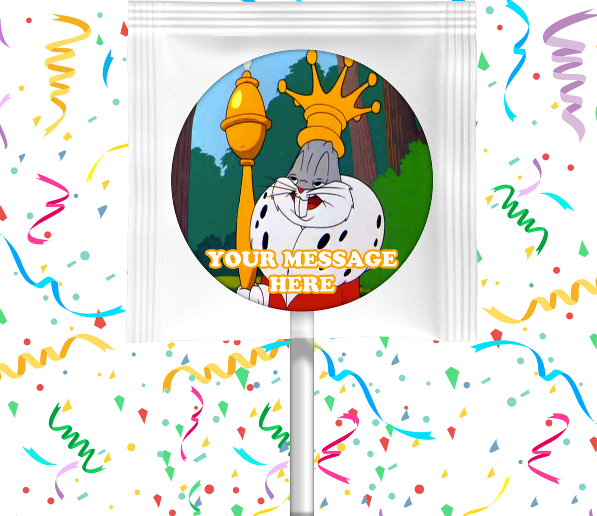 Bugs Bunny Lollipops Party Favors Personalized Suckers 12 Pcs