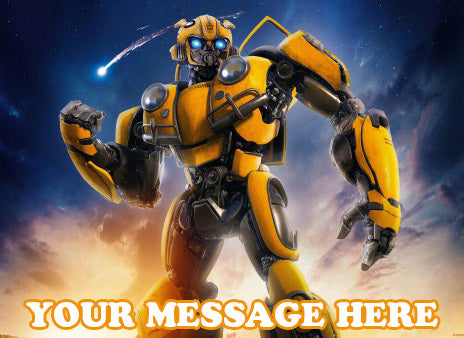 Bumblebee Edible Image Cake Topper Personalized Frosting Icing Sheet Custom